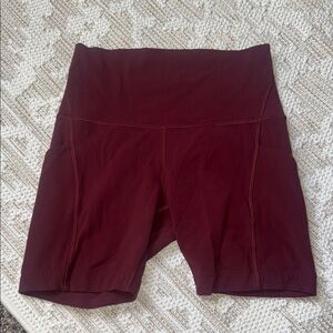 lululemon athletica Women's Bike Shorts in Deep Burgundy